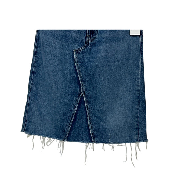 FRAME DENIM WOMENS SIZE 25 DECONSTRUCTED JEAN SKIRT BLUE NEW - Picture 6 of 13